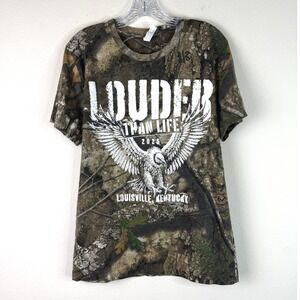 Code Five T-Shirt Mens Medium Louder Than Life 2024 Camo Festival Band Lineup